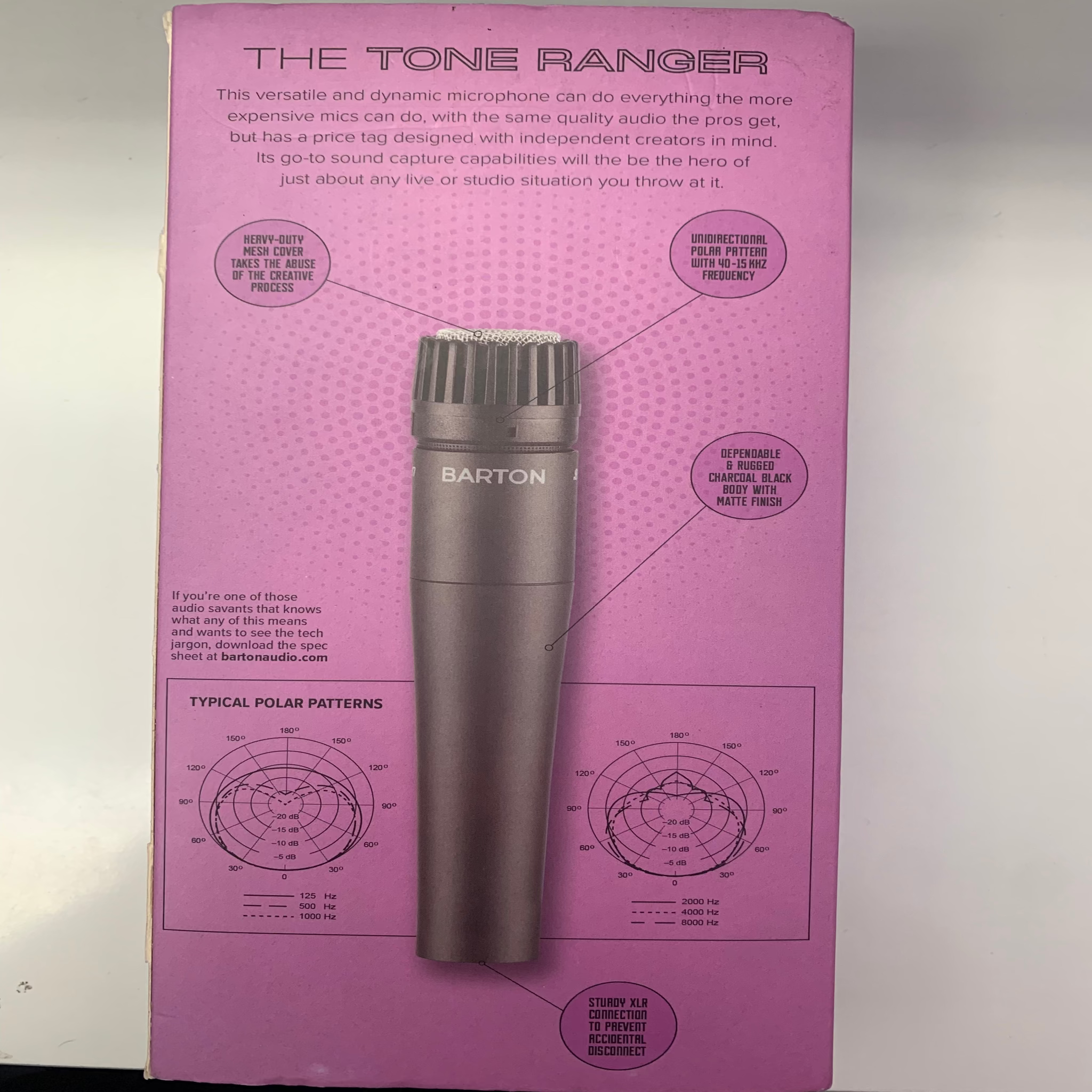 Barton Professional Vocal Microphone- The Tone Ranger, B507