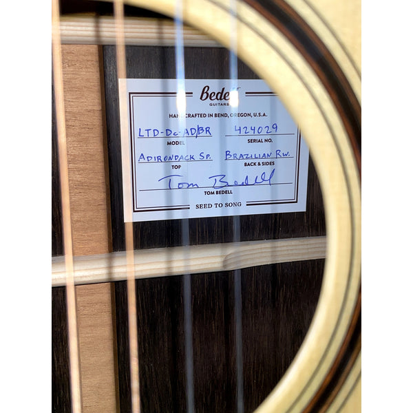 Bedell Limited Edition Dreadnought Cutaway — Adirondack / Brazilian Rosewood — ECGMusic — #424029