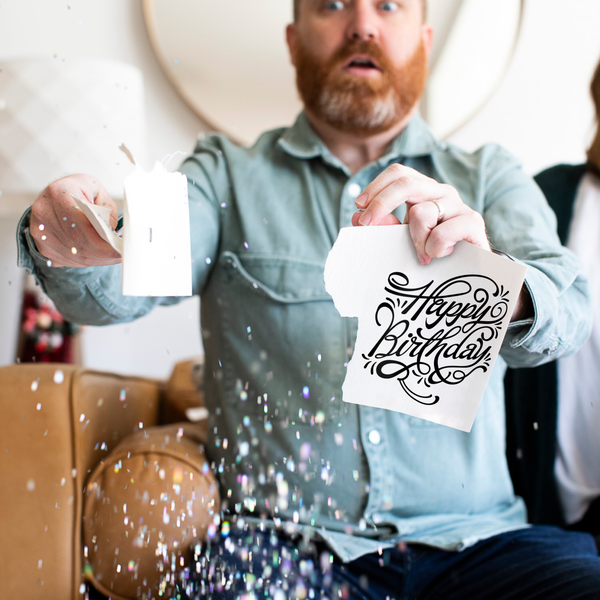 Endless Birthday Card with Glitter