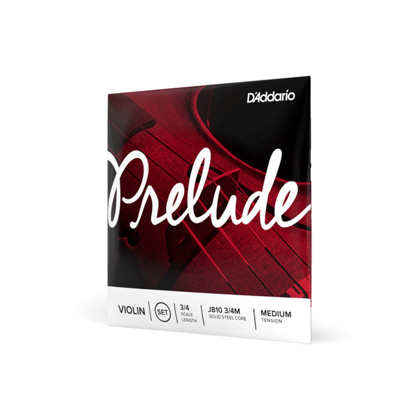 D'addario Prelude Violin String Set, 3/4 Scale, Medium Tension