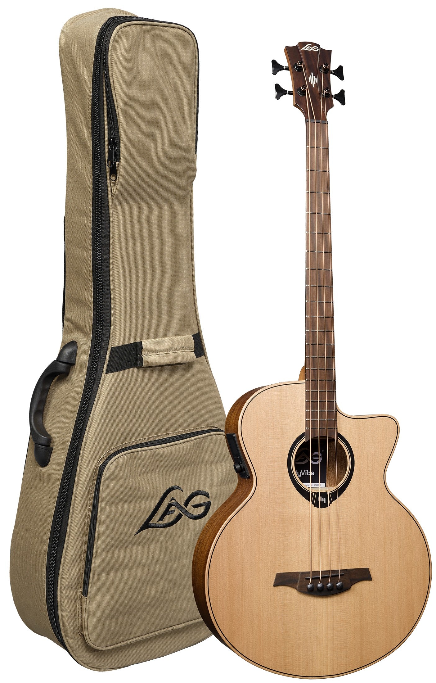 Lag Smart Acoustic Bass Hyvibe 10 Acoustic Bass Cutaway Satin