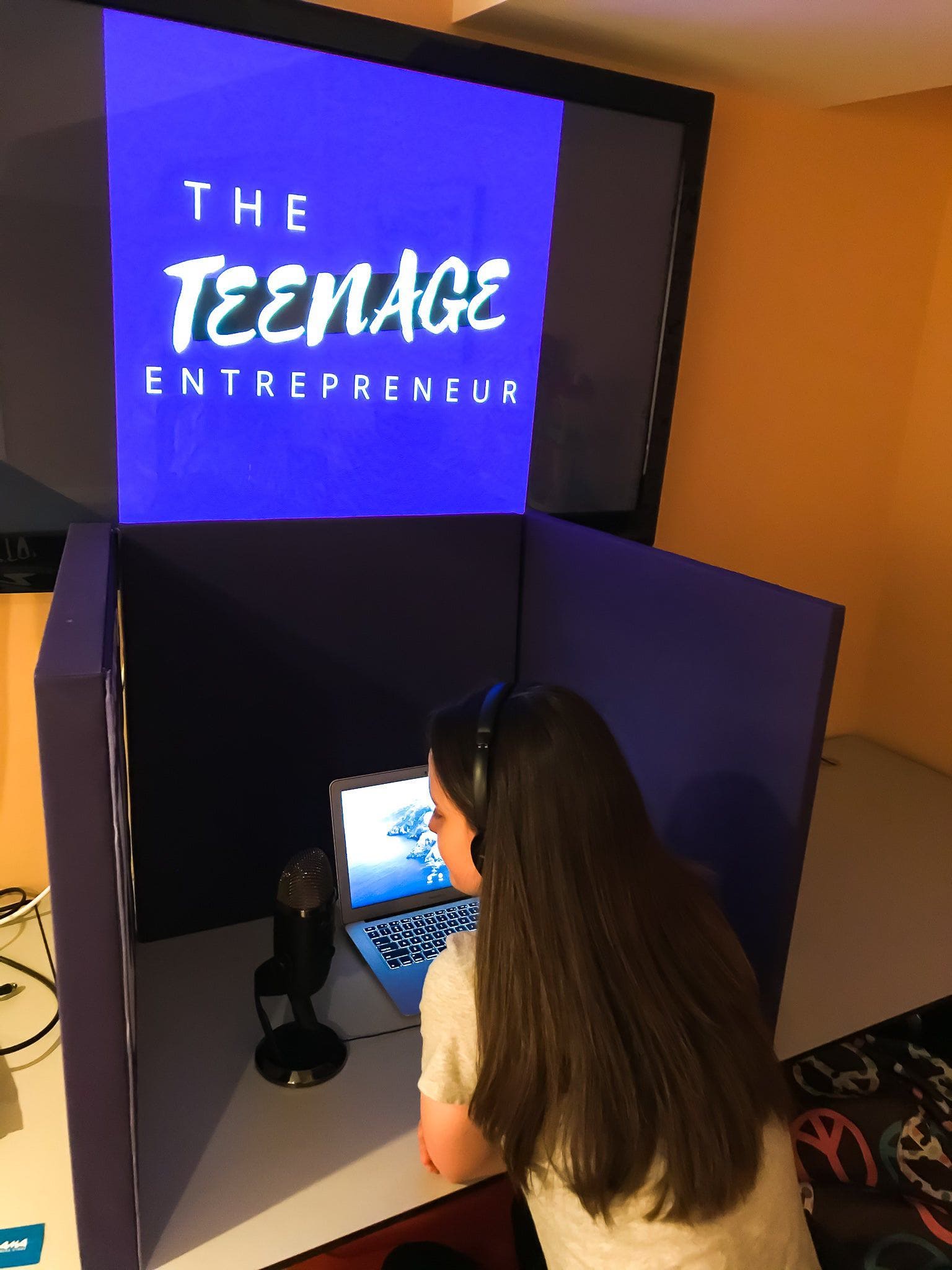 Home Podcast Studio Mic Booth - 2' x 6' (3pc Desktop Version)