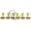 Kluson Tuners (Deluxe Series) w/ Keystone "Tulip" Buttons (L3+R3) Single-Line - Fits Gibson®