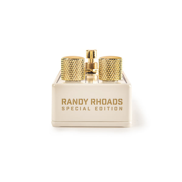MXR Randy Rhoads Distortion+ Concorde Special Edition guitar pedal in white with gold accents
Limited edition MXR Distortion Plus Concorde pedal with vintage pinstripe design
Close-up of MXR Randy Rhoads Distortion+ Concorde Special Edition knobs and circuit area
Guitarist using MXR Randy Rhoads Distortion+ Concorde Special Edition on a pedalboard
Collector view of MXR Randy Rhoads Concorde pedal with booklet and certificate
MXR Distortion Plus Concorde Special Edition on pedalboard with other effects