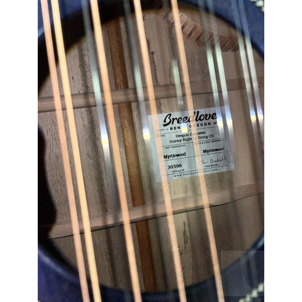 🔥 Breedlove USA MADE Oregon Dreadnought Concerto Stormy Night 12-String CE Myrtlewood-Myrtlewood CASE INCLUDED