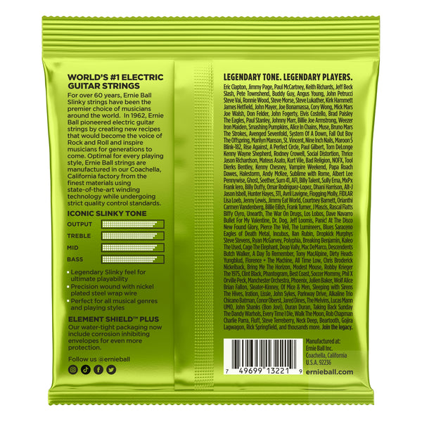 Ernie Ball Regular Slinky Nickel Wound Electric Guitar Strings 3 Pack