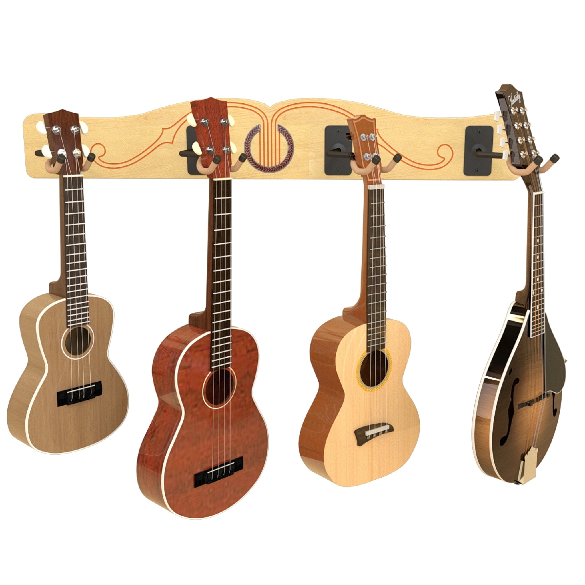 The Pro-File™ Wall-Mounted Ukulele & Mandolin Hanger