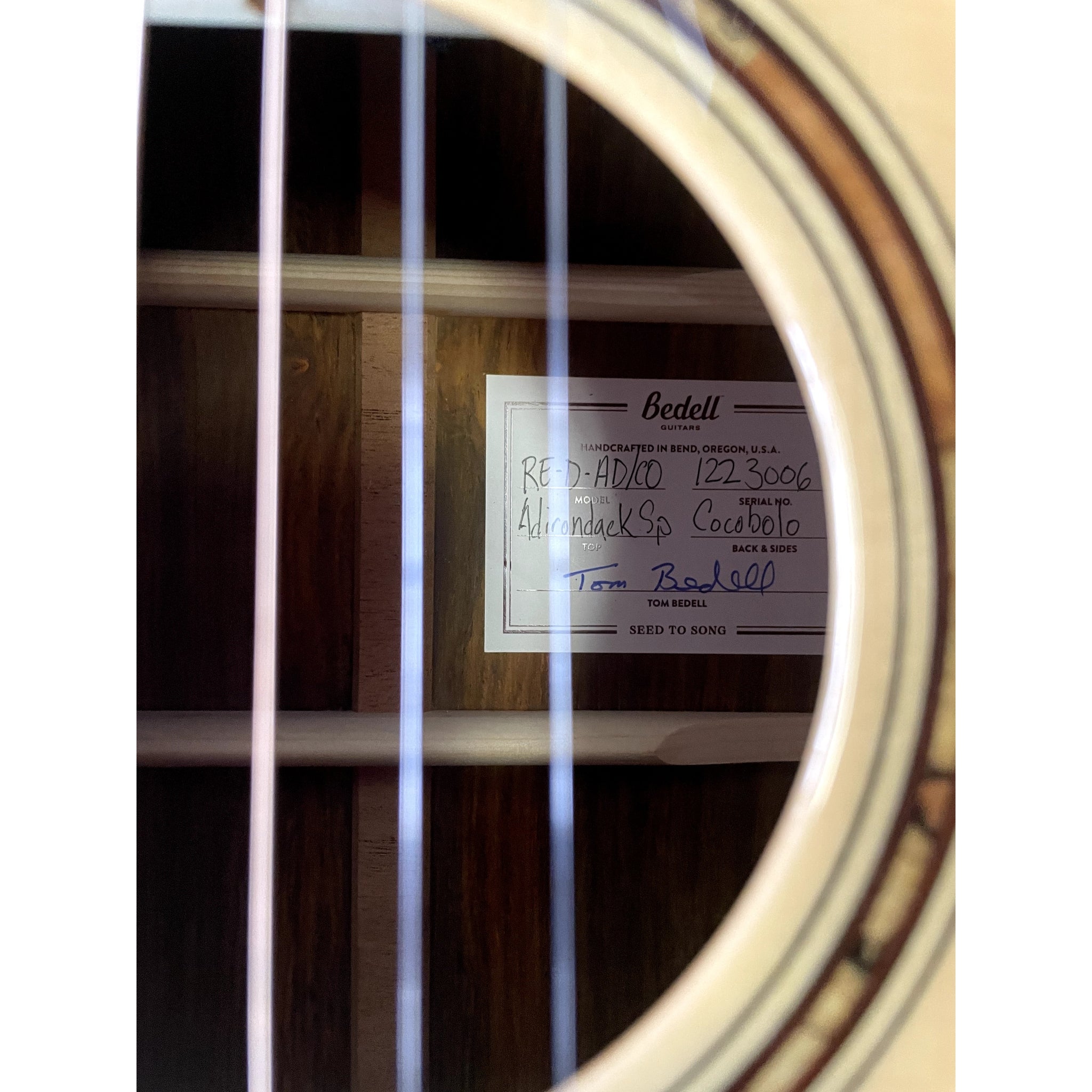 Bedell Revolution Dreadnought — Adirondack/Cocobolo w/ LR Baggs Anthem (#1223006)