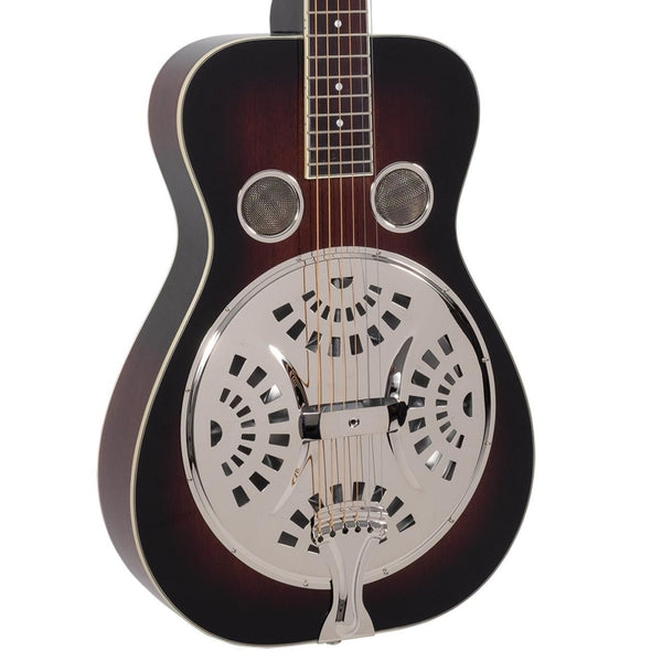 Recording King RR-36S-VS Maxwell Series Square Neck Resonator Guitar Vintage Sunburst Deluxe Soft Case Included