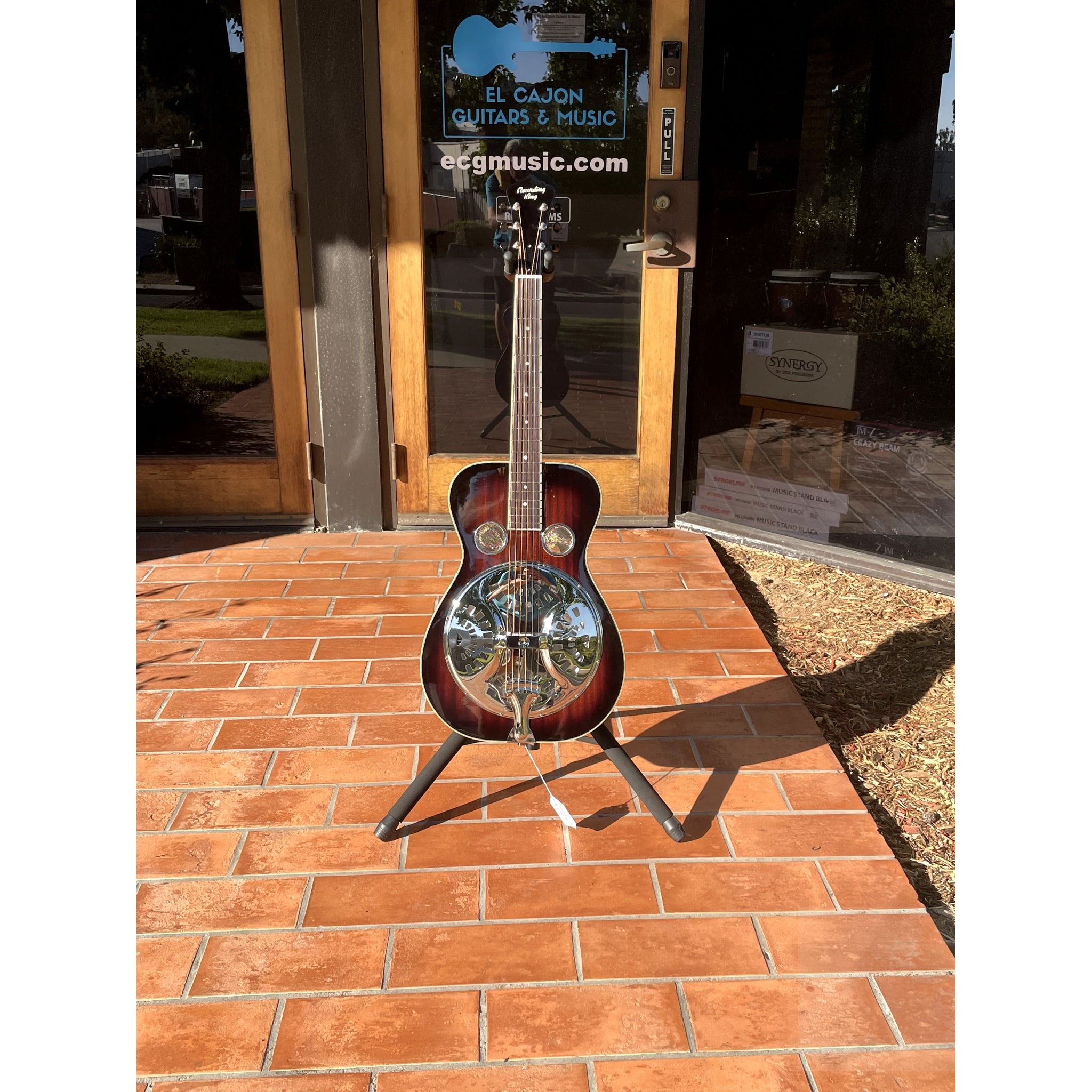 Recording King RR-36-VS Maxwell Series Round Neck Resonator Guitar Vintage Sunburst