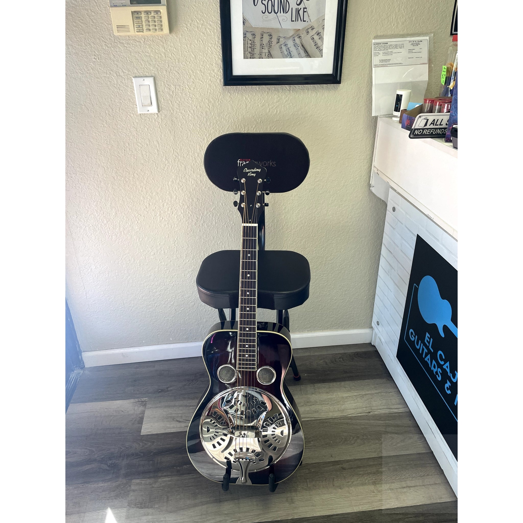 Recording King RR-36-VS Maxwell Series Round Neck Resonator Guitar Vintage Sunburst
