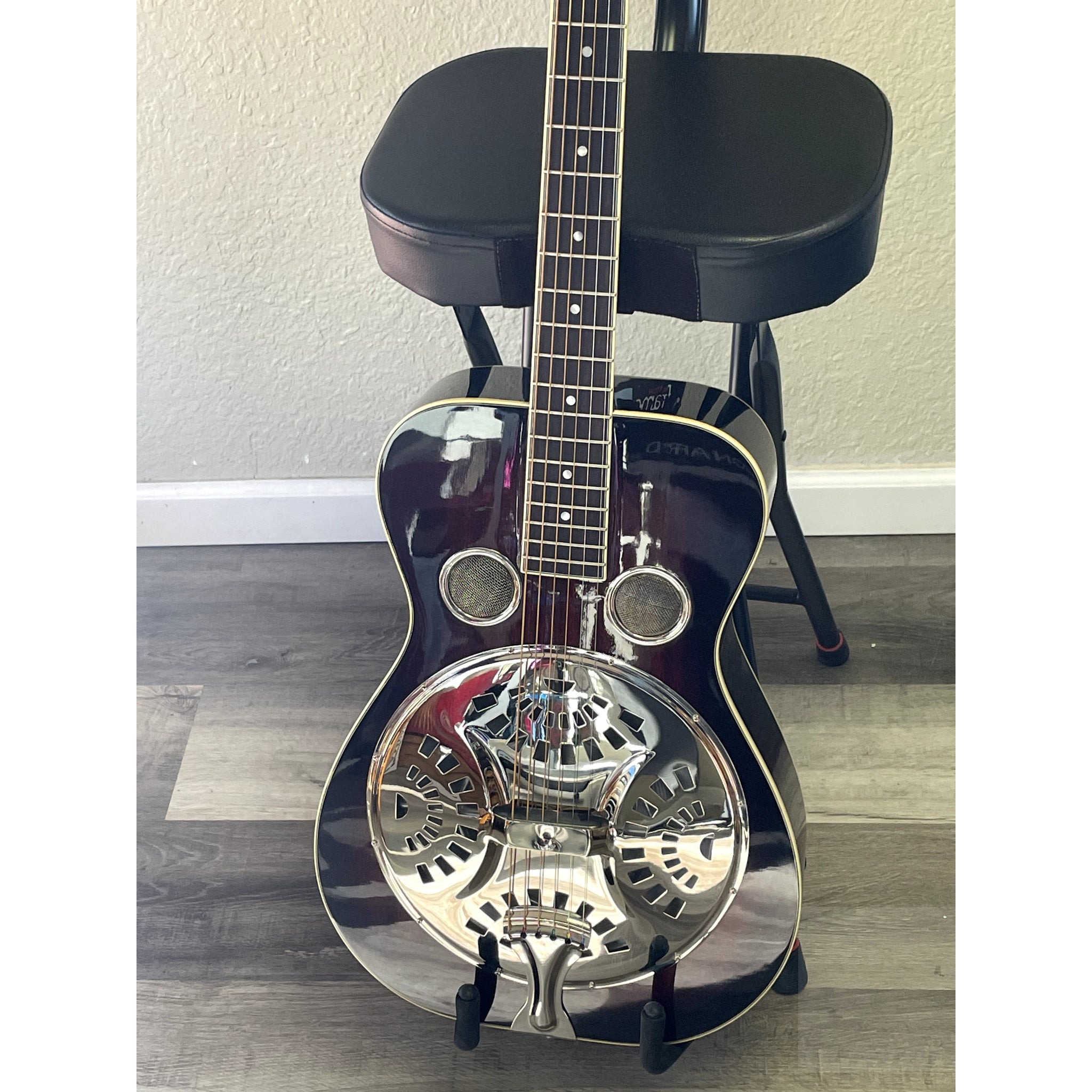 Recording King RR-36-VS Maxwell Series Round Neck Resonator Guitar Vintage Sunburst