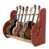 The Session™ Deluxe 7 Guitar Stand in Mahogany and Red Oak
