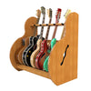 The Session™ Deluxe 5 Guitar Stand in Red Oak