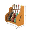The Session™ Deluxe 5 Guitar Stand in Red Oak