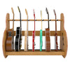 The Session™ Deluxe 7 Guitar Stand in Red Oak