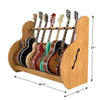 The Session™ Deluxe 7 Guitar Stand in Red Oak