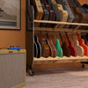 The Session-Pro™ Double-Stack Mobile Guitar & Case Rack