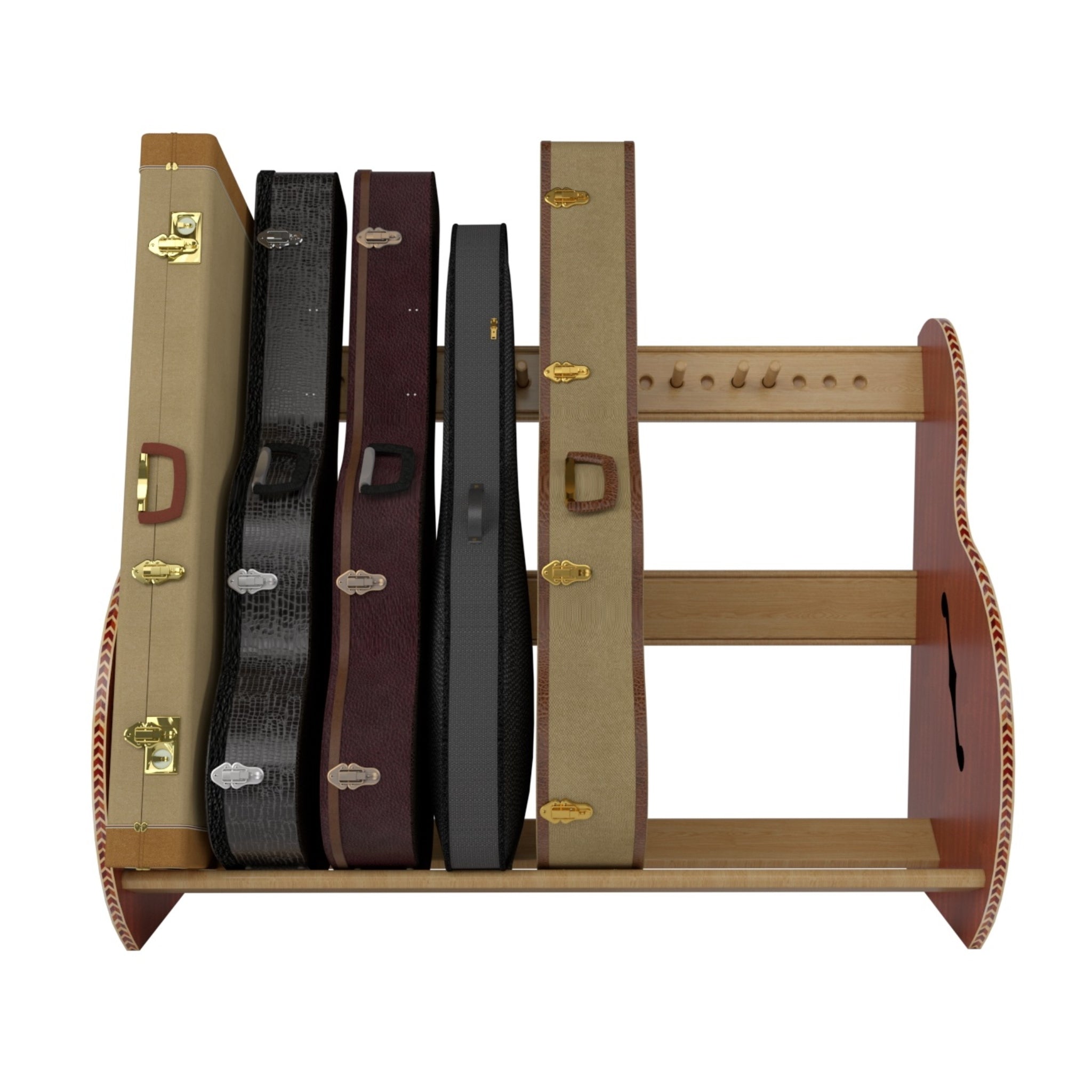 The Studio™ Deluxe Guitar Case Rack | Mahogany, Grande