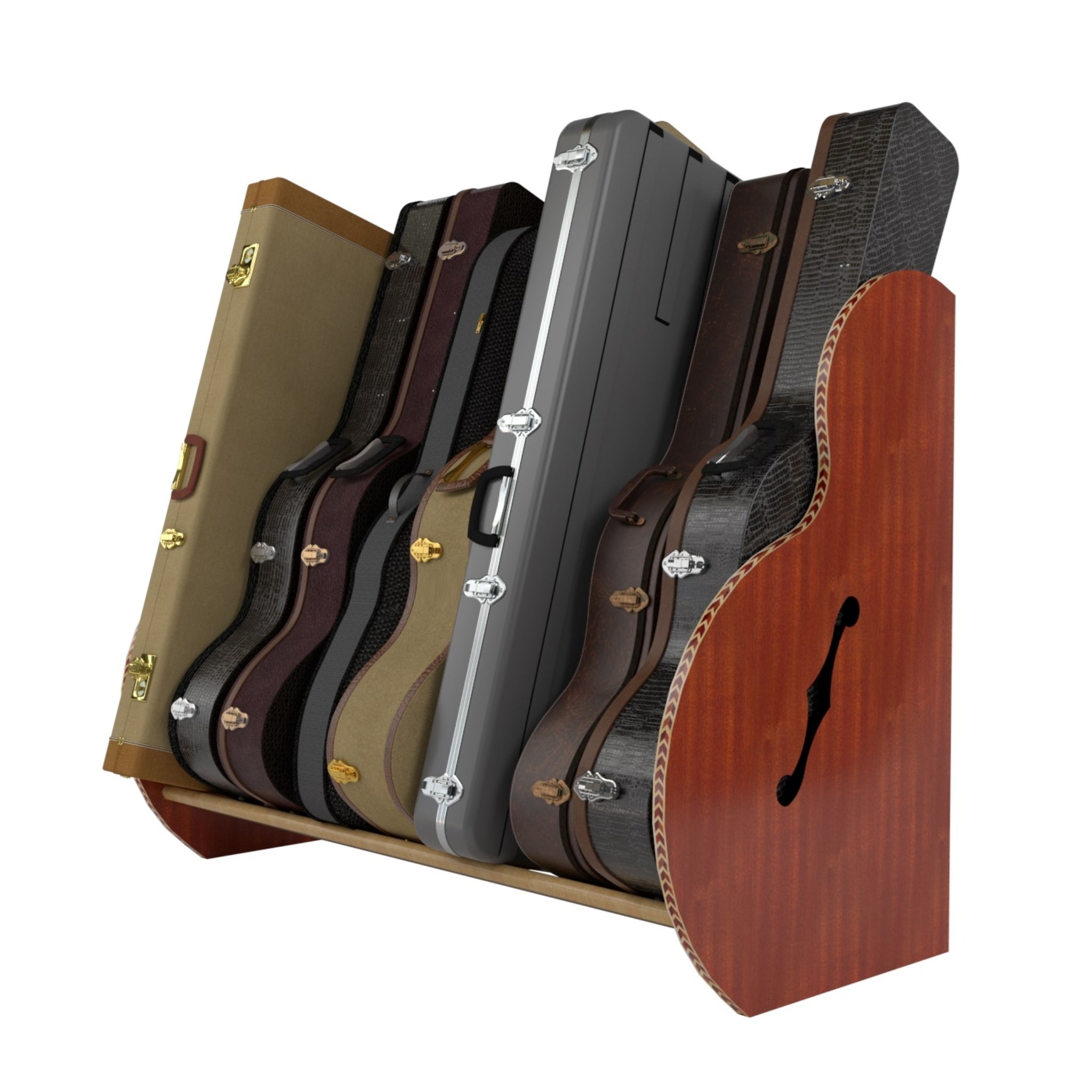 The Studio™ Deluxe Guitar Case Rack | Mahogany, Grande
