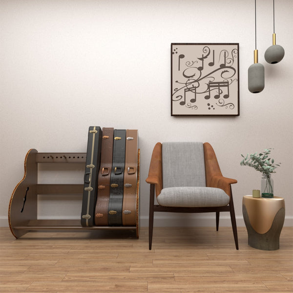 The Studio™ Deluxe Guitar Case Rack | Walnut, Grande