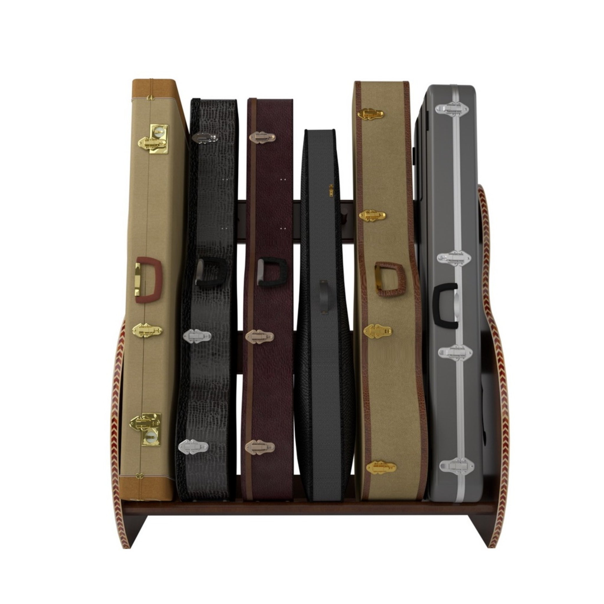 The Studio™ Deluxe Guitar Case Rack | Walnut, Regular