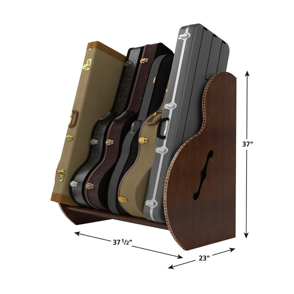The Studio™ Deluxe Guitar Case Rack | Walnut, Regular
