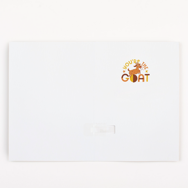 Endless GOAT Scream Card with Glitter