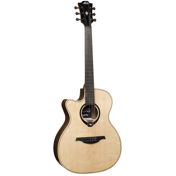 Lag Smart Guitar Hyvibe 30 Left-Handed Auditorium Cutaway Gloss