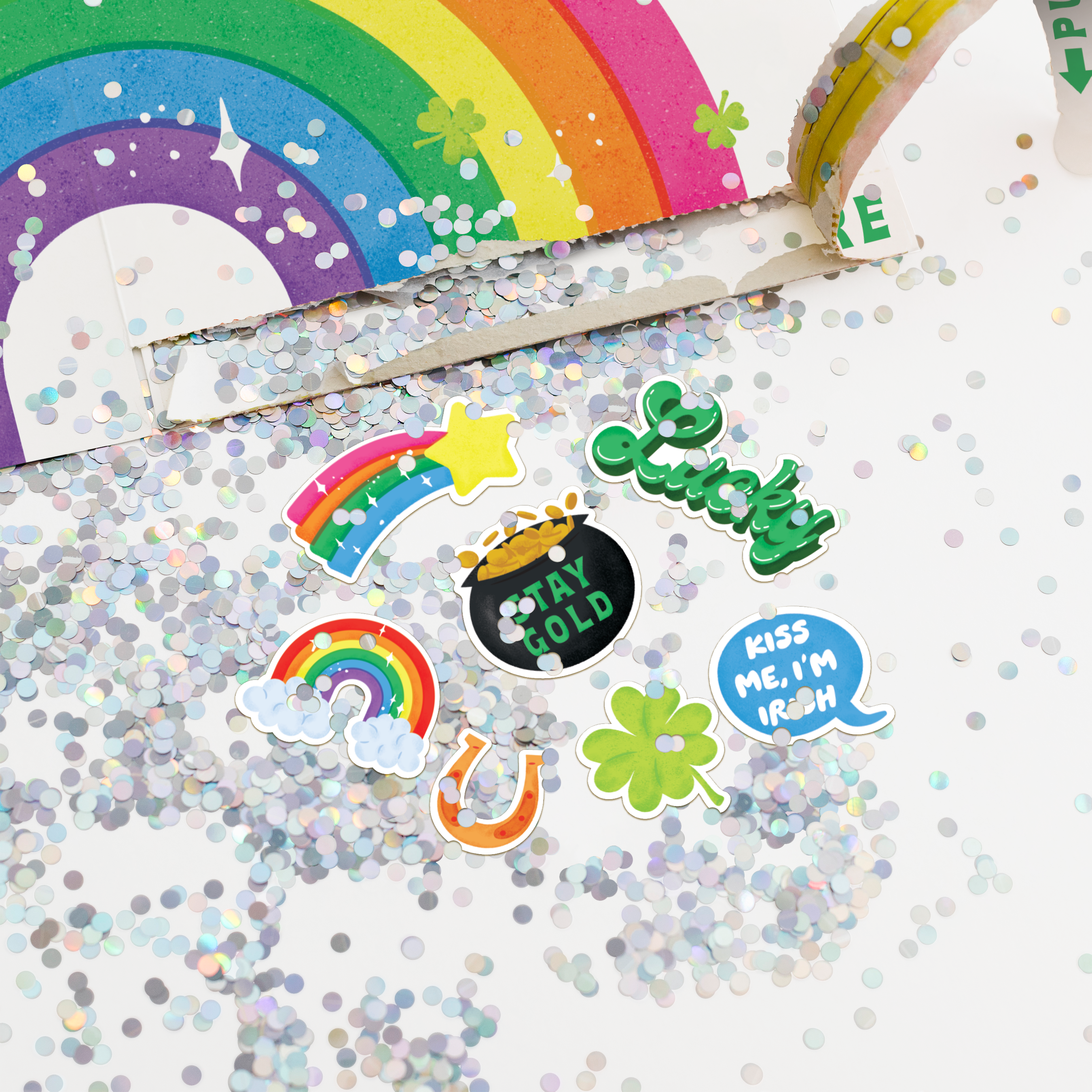 Endless Bagpipes St. Patricks Day Sticker Surprise