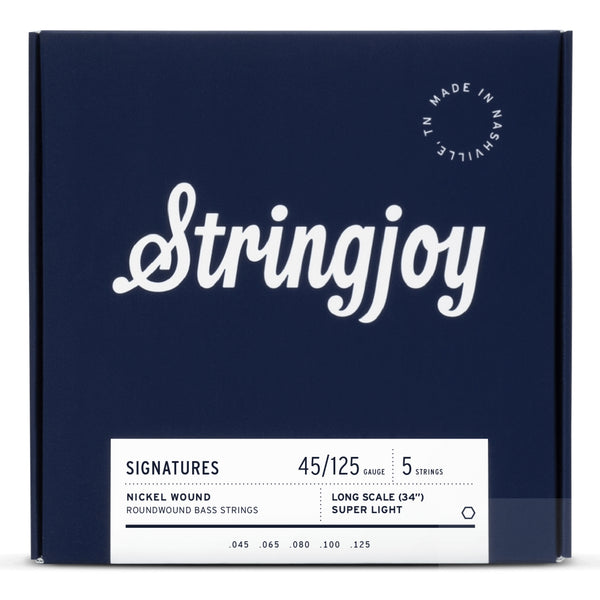 StringJoy Signatures Nickel-Wound Long Scale 5-String Bass Strings