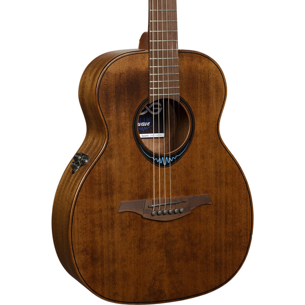 Lag BlueWave Travel Vintage Brown Satin Smart Guitar