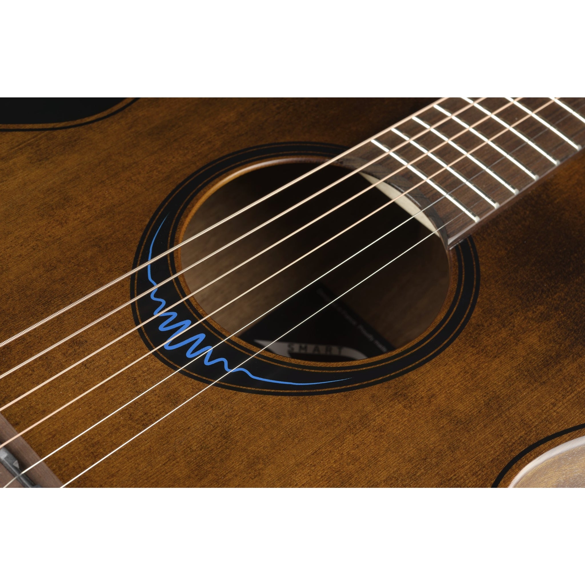 Lag BlueWave Travel Vintage Brown Satin Smart Guitar