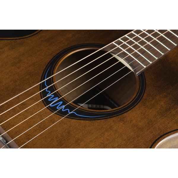Lag BlueWave Travel Vintage Brown Satin Smart Guitar