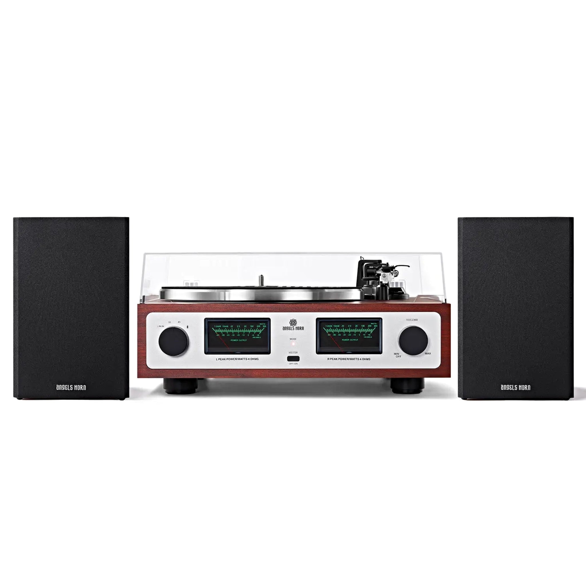 Angels Horn AH6 Turntable HiFi System - Premium Record Player with Speaker - El Cajon Guitars and Music