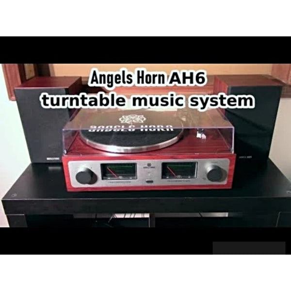 Angels Horn AH6 Turntable HiFi System - Premium Record Player with Speaker - El Cajon Guitars and Music
