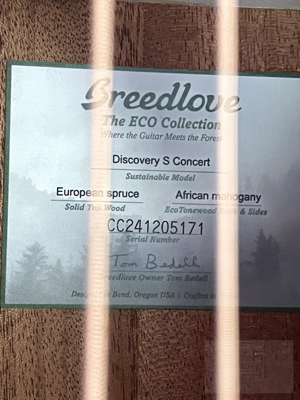 Breedlove Discovery S Concert European - African Mahogany - El Cajon Guitars and Music