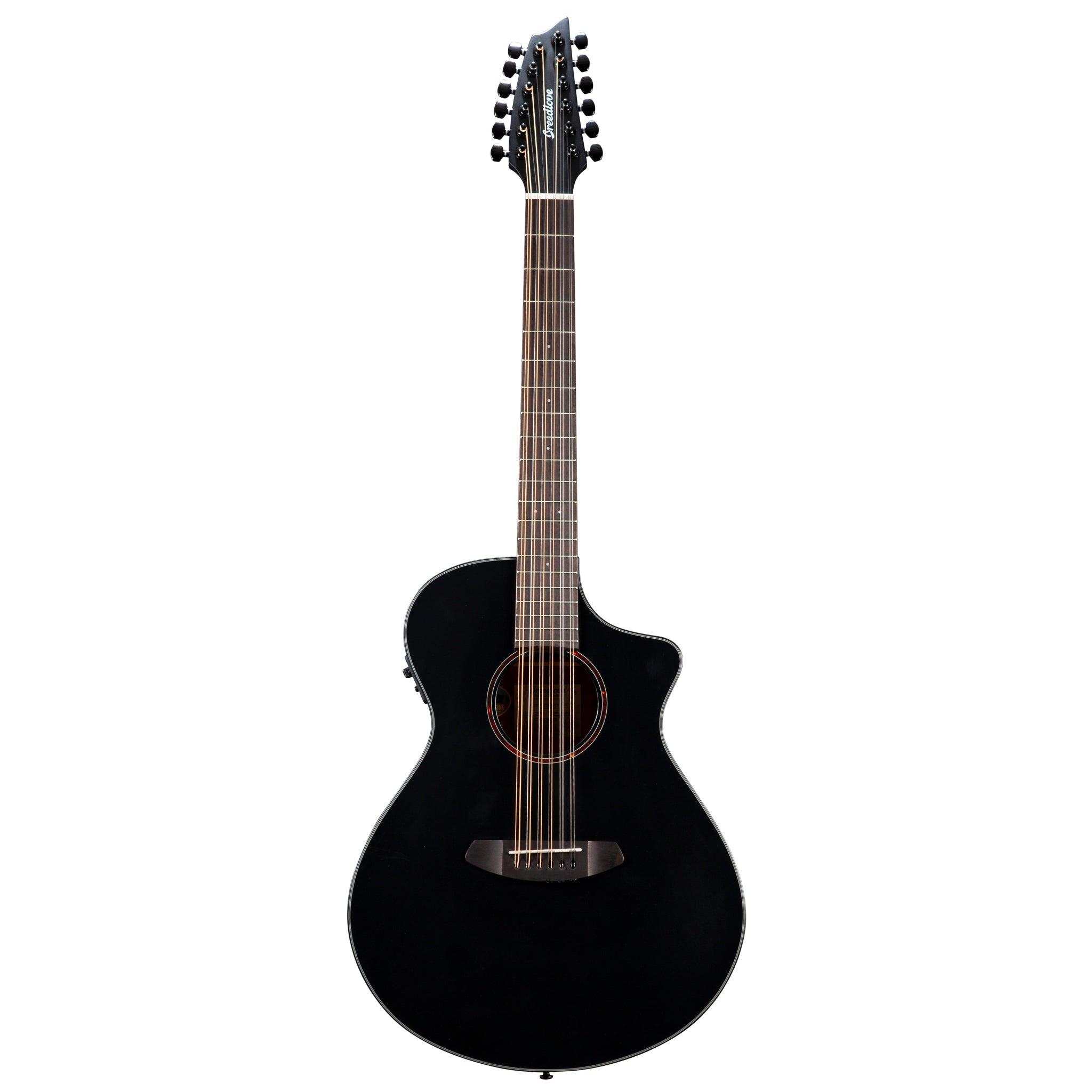 Breedlove Discovery S Concert Satin Black 12 String CE European - African mahogany - El Cajon Guitars and Music