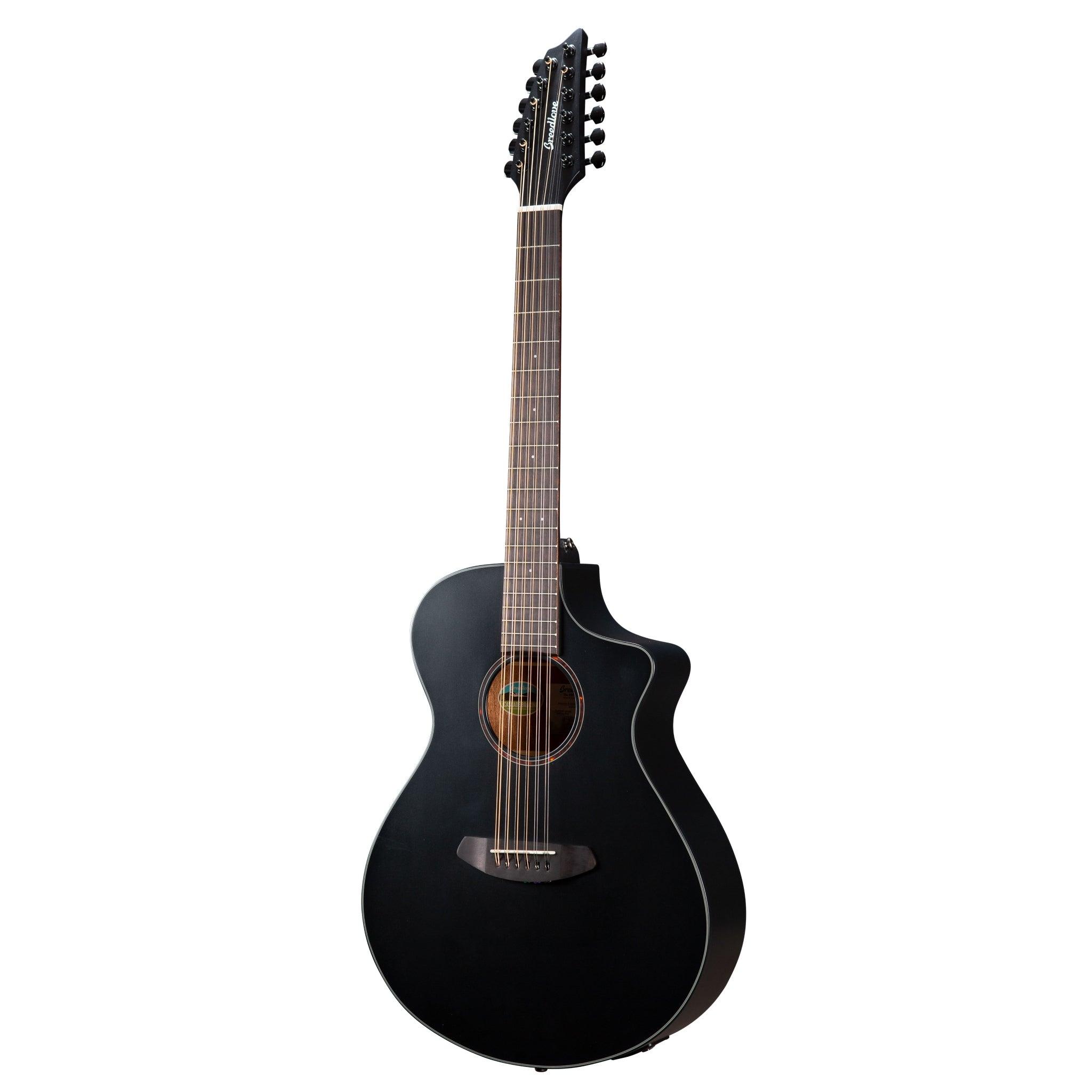 Breedlove Discovery S Concert Satin Black 12 String CE European - African mahogany - El Cajon Guitars and Music