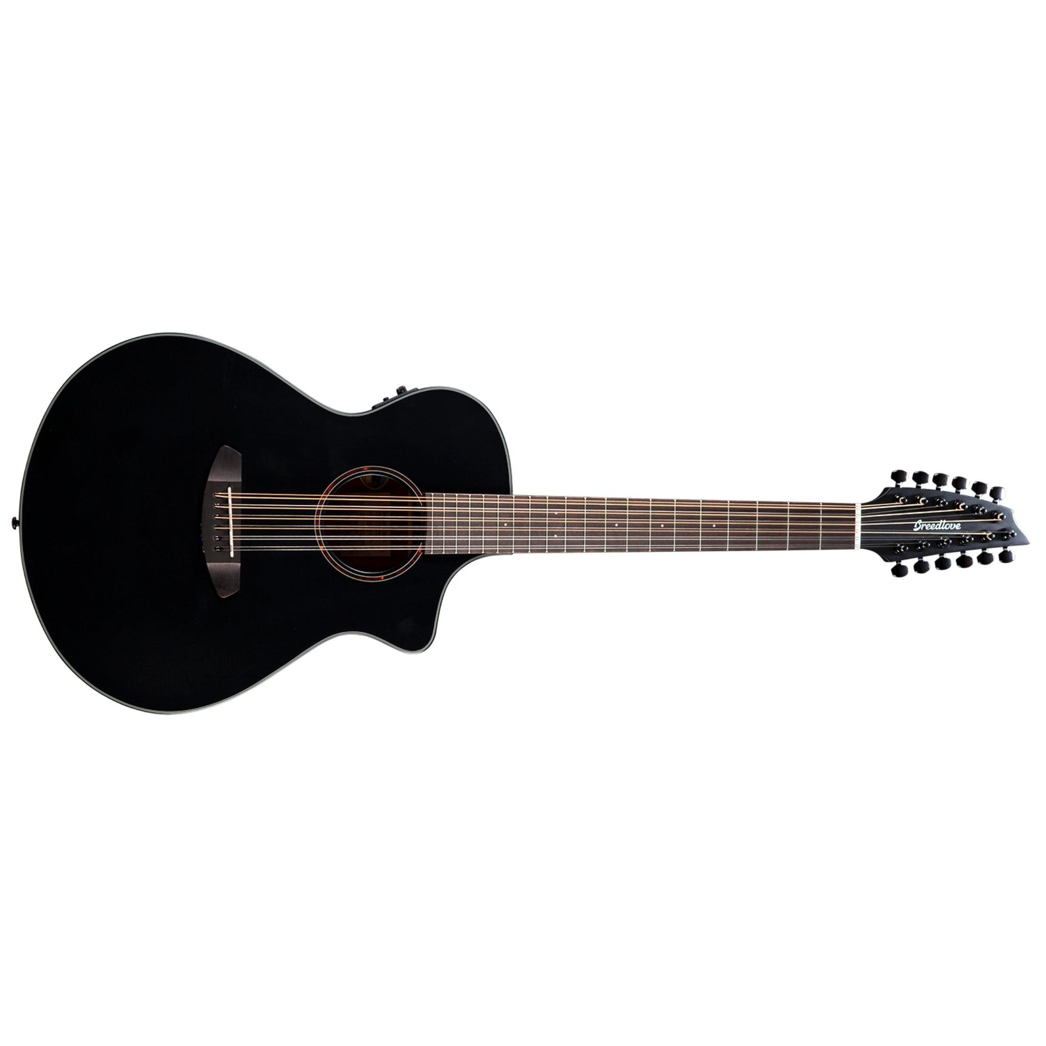Breedlove Discovery S Concert Satin Black 12 String CE European - African mahogany - El Cajon Guitars and Music