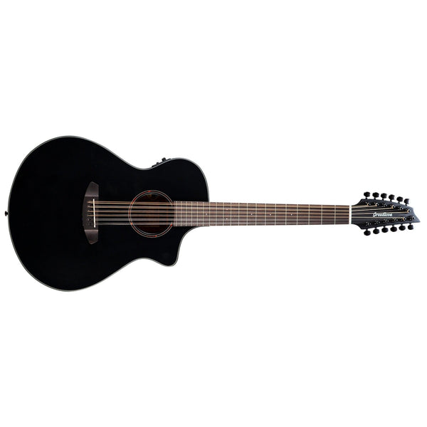 Breedlove Discovery S Concert Satin Black 12 String CE European - African mahogany - El Cajon Guitars and Music