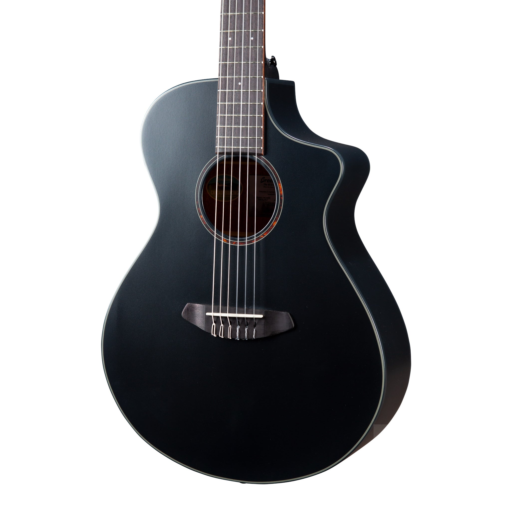 Breedlove Discovery S Concert Satin Black Nylon CE Red Cedar - African mahogany - El Cajon Guitars and Music