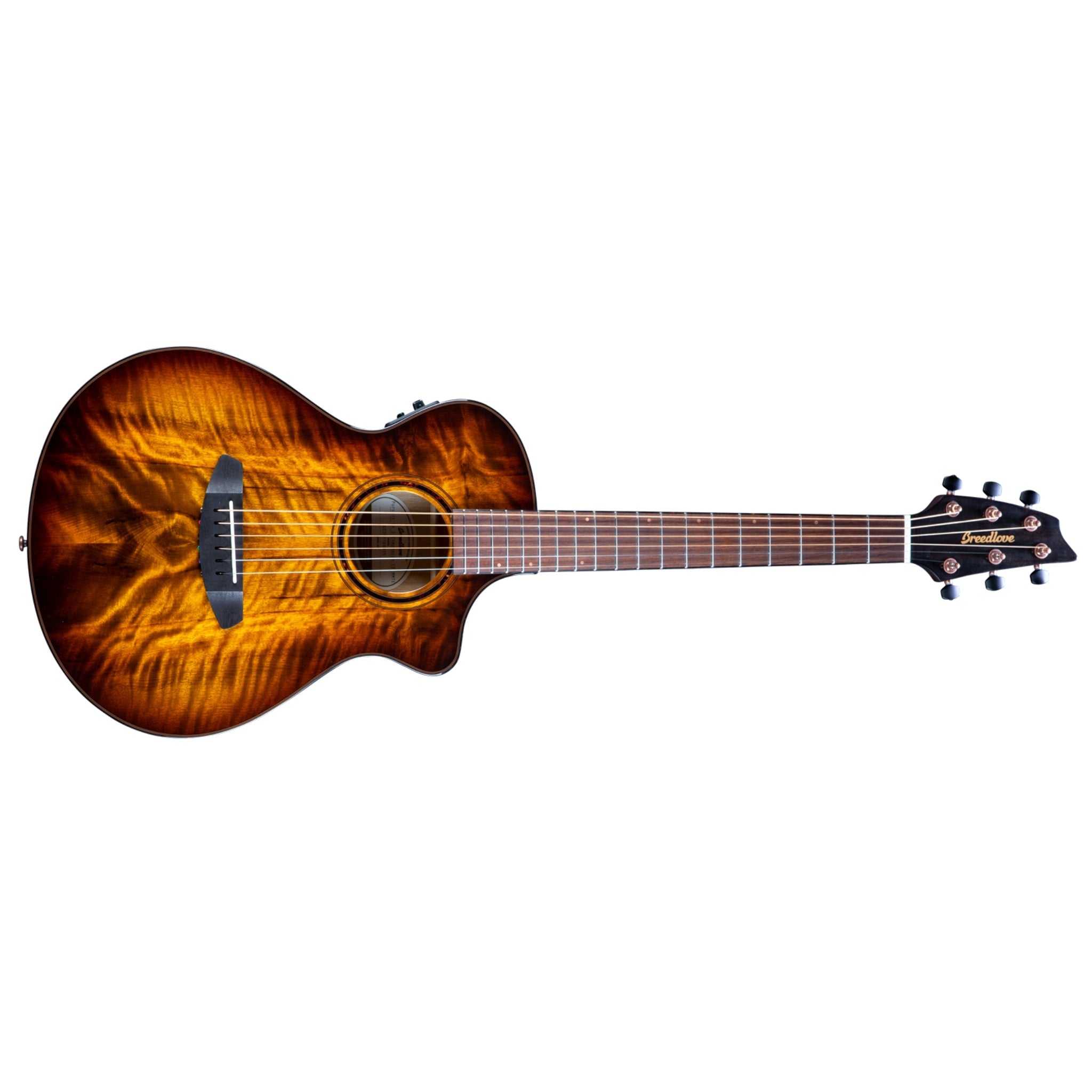Breedlove Pursuit Exotic S Companion Tiger's Eye CE Myrtlewood - Myrtlewood - El Cajon Guitars and Music