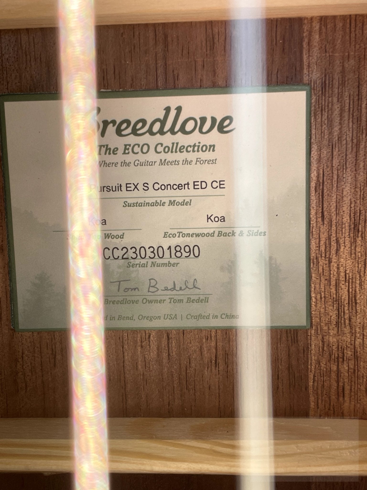 Breedlove Pursuit Exotic S Concert Edgeburst CE Koa - Koa - B - STOCK SPECIAL BUY - El Cajon Guitars and Music