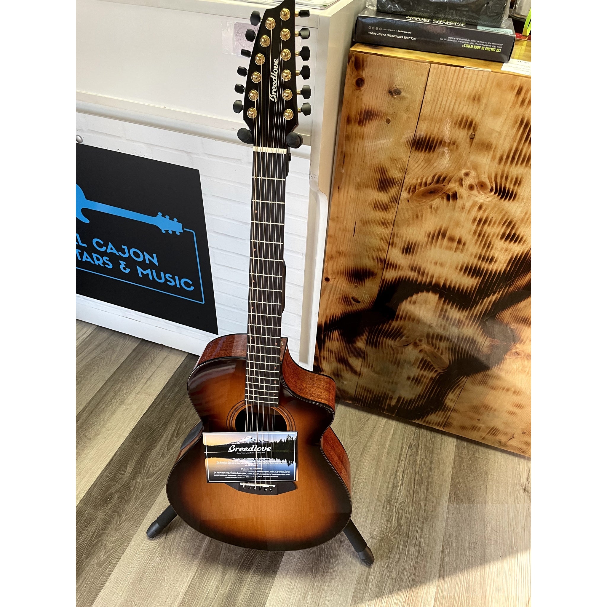 Breedlove Solo Pro Concert Edgeburst 12 String CE Red Cedar - African Mahogany - El Cajon Guitars and Music