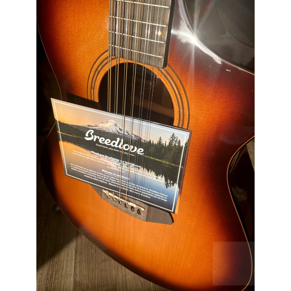 Breedlove Solo Pro Concert Edgeburst 12 String CE Red Cedar - African Mahogany - El Cajon Guitars and Music