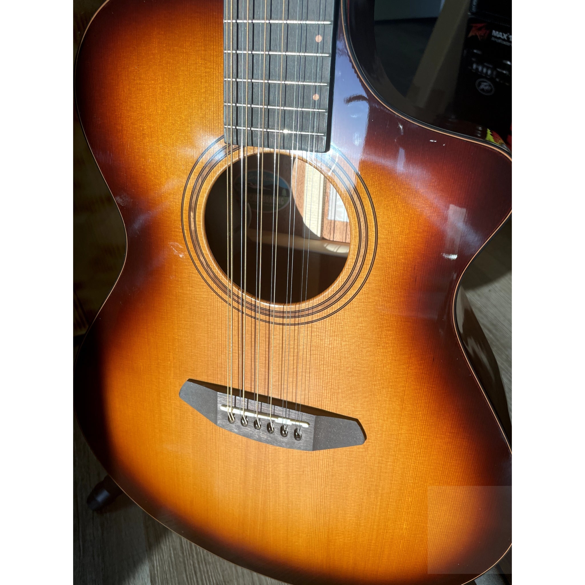 Breedlove Solo Pro Concert Edgeburst 12 String CE Red Cedar - African Mahogany - El Cajon Guitars and Music