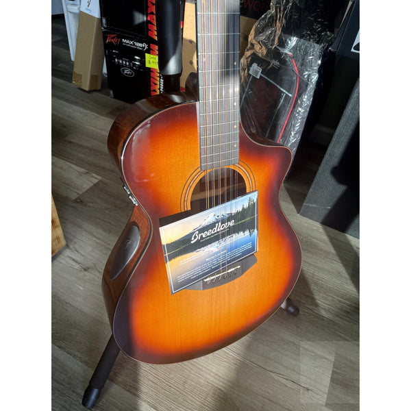 Breedlove Solo Pro Concert Edgeburst 12 String CE Red Cedar - African Mahogany - El Cajon Guitars and Music