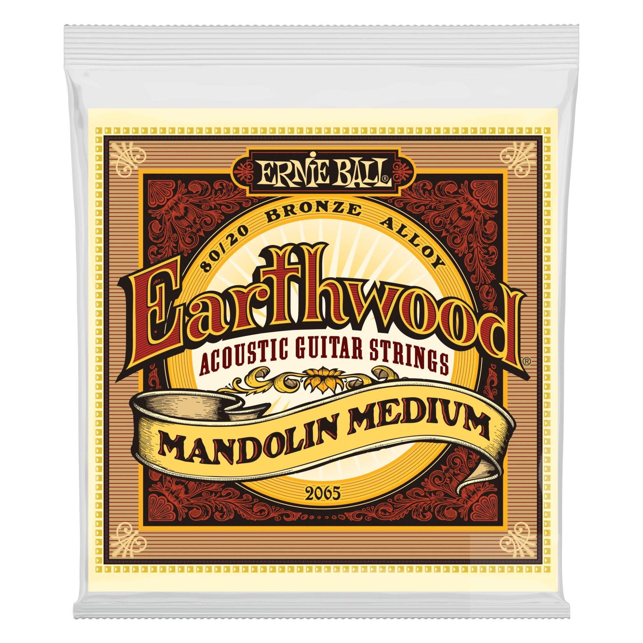 Ernie Ball Mandolin Strings Medium Earthwood 80/20 Bronze Loop End Mandolin Strings 10 - 36 Gauge P02065 - El Cajon Guitars and Music