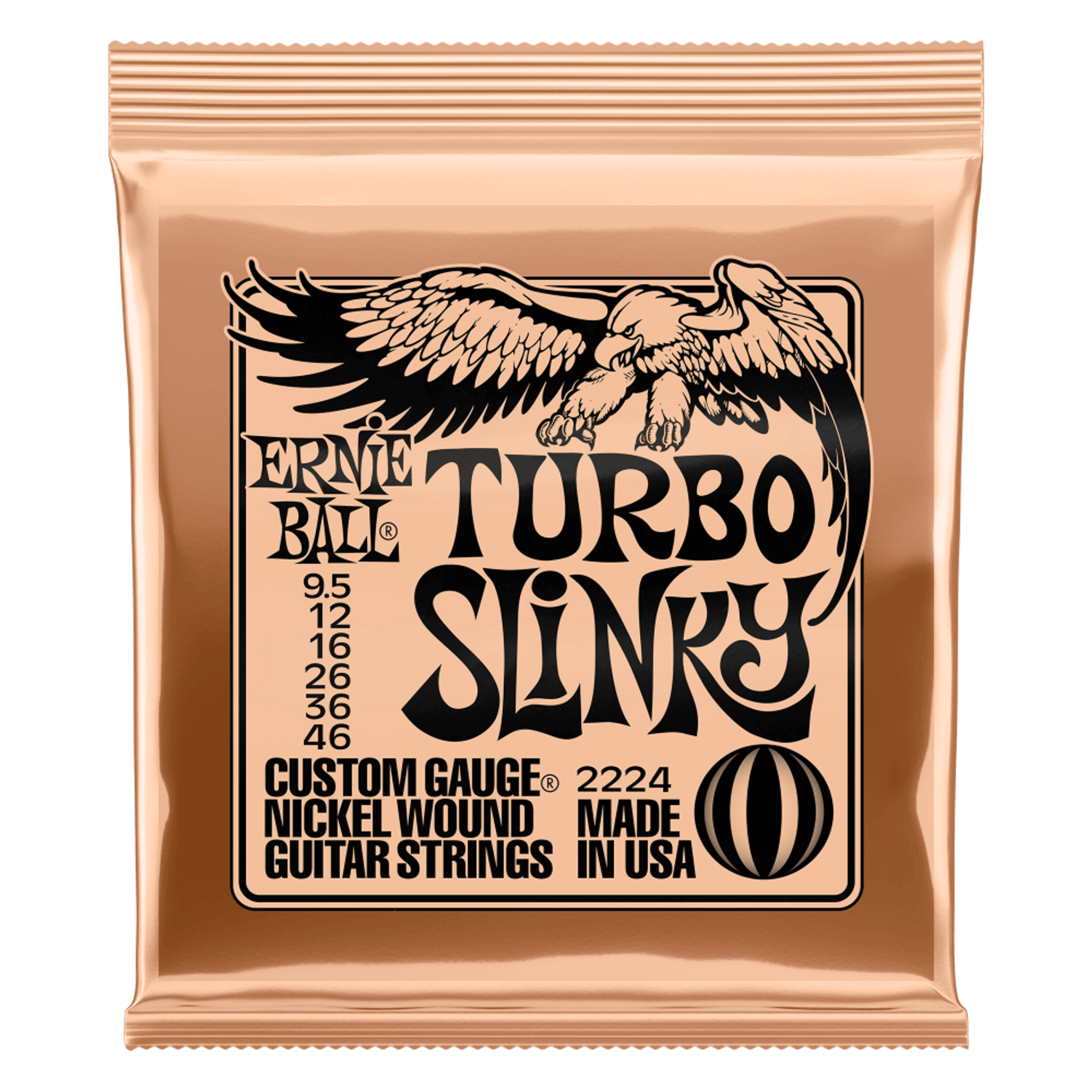 Ernie Ball Turbo Slinky Nickelwound Electric Guitar Strings 9.5 - 46 Gauge - El Cajon Guitars and Music
